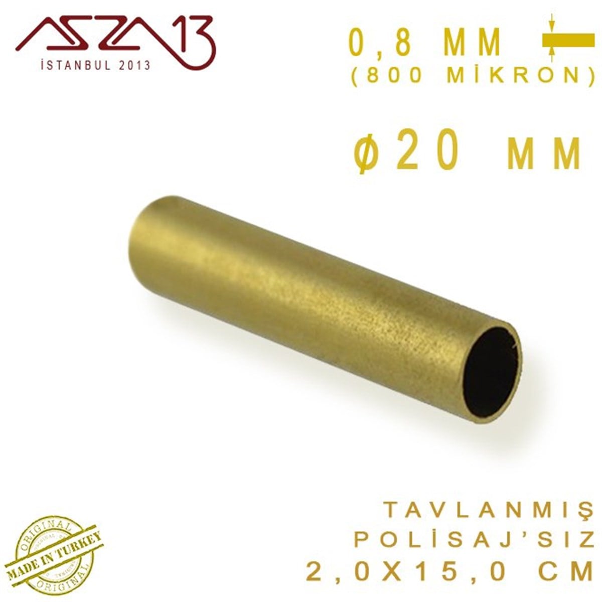 Pirinç Boru HalkaMETALMarkasızPirinç Boru (20 mm x 150 mm)