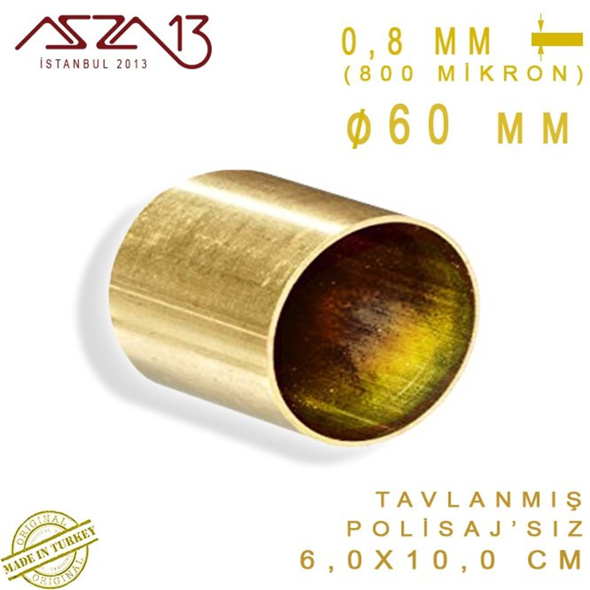 Pirinç Boru HalkaMETALMarkasızPirinç Boru (60 mm x 100 mm)