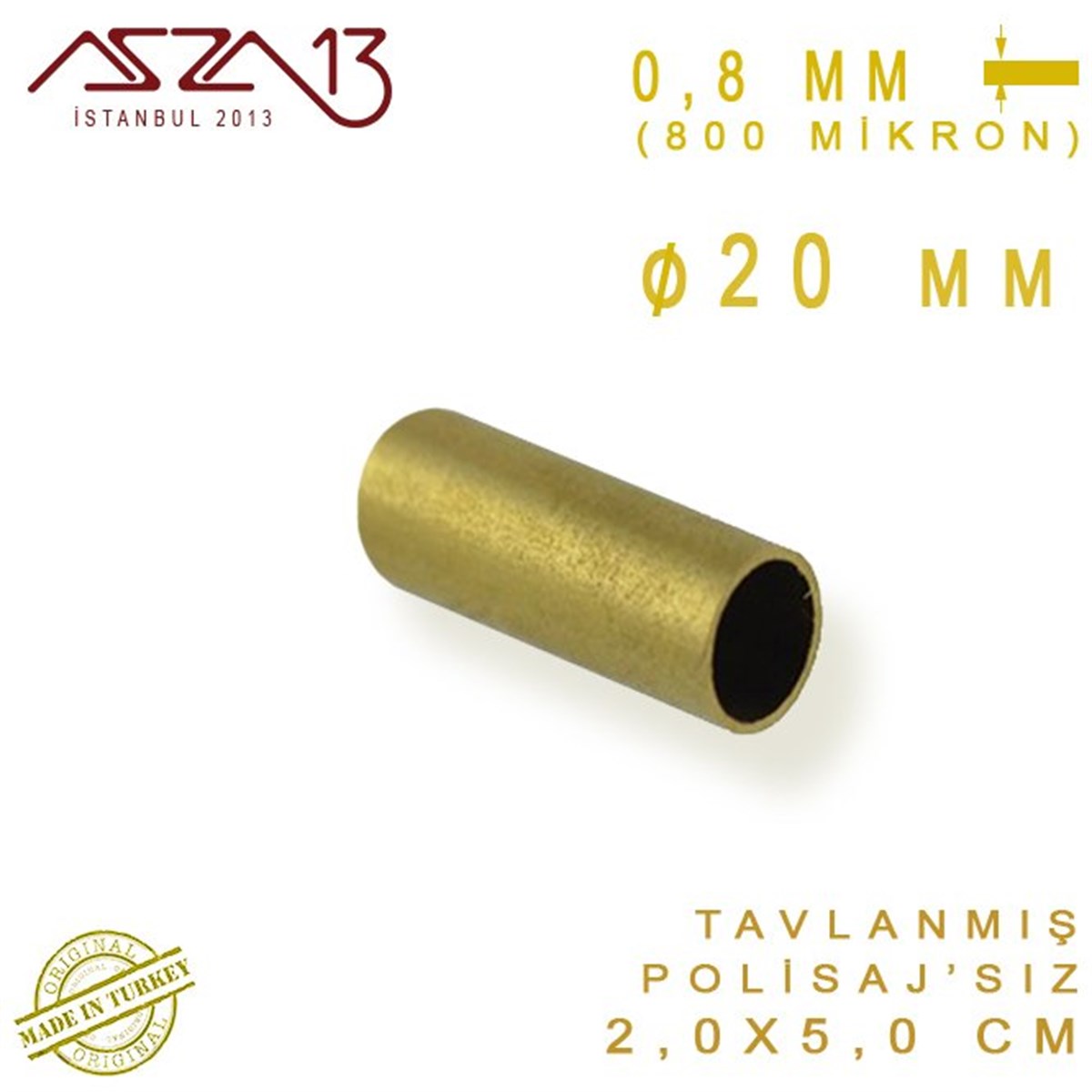 Pirinç Boru HalkaMETALMarkasızPirinç Boru (20 mm x 50 mm)