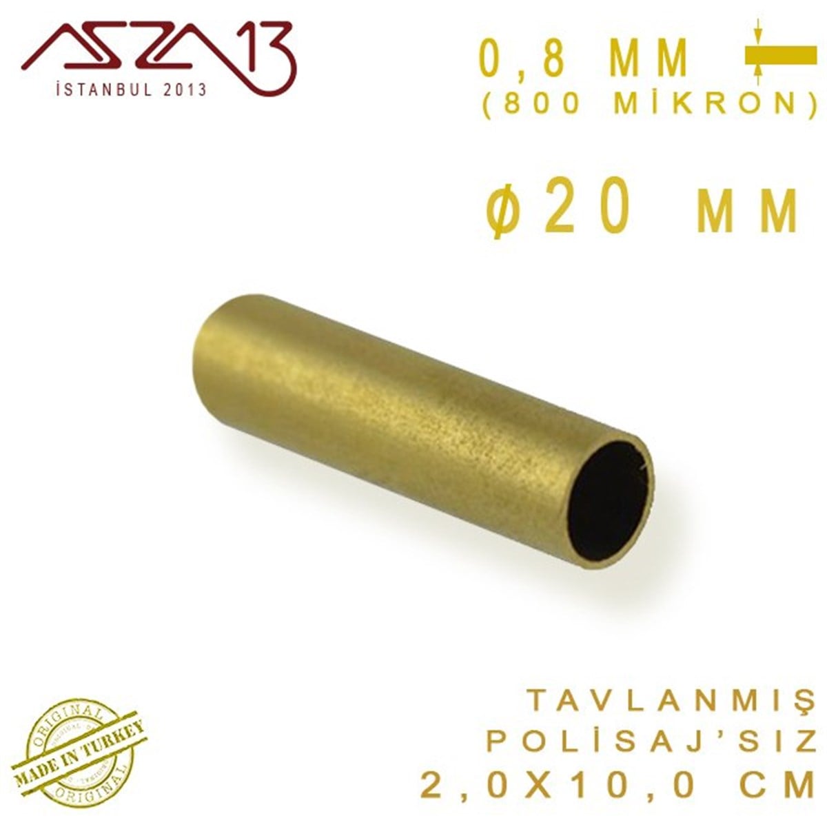 Pirinç Boru HalkaMETALMarkasızPirinç Boru (20 mm x 100 mm)