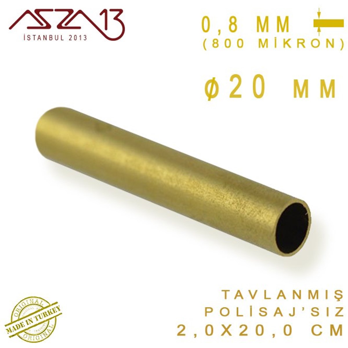 Pirinç Boru HalkaMETALMarkasızPirinç Boru (20 mm x 200 mm)