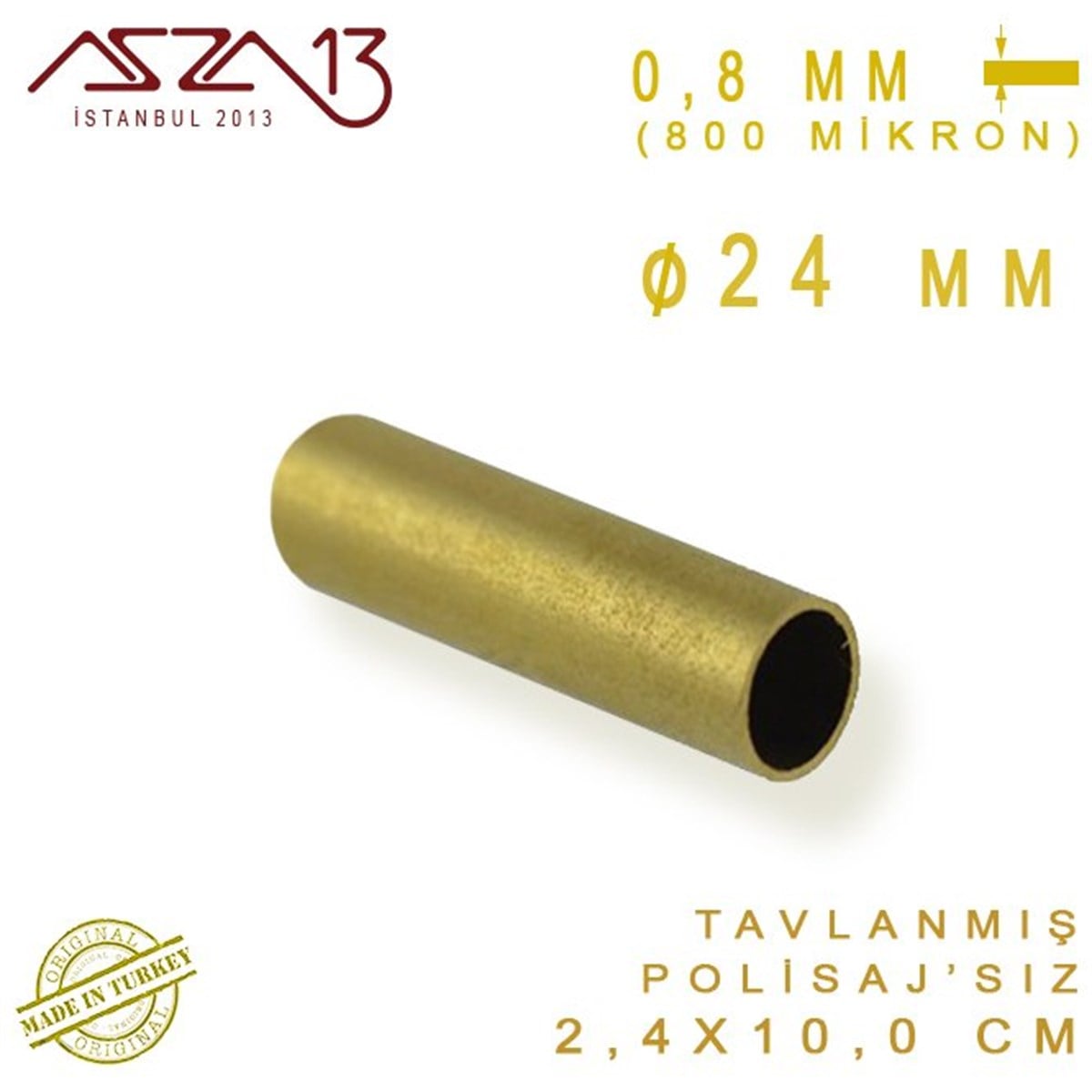 Pirinç Boru HalkaMETALMarkasızPirinç Boru (24 mm x 100 mm)