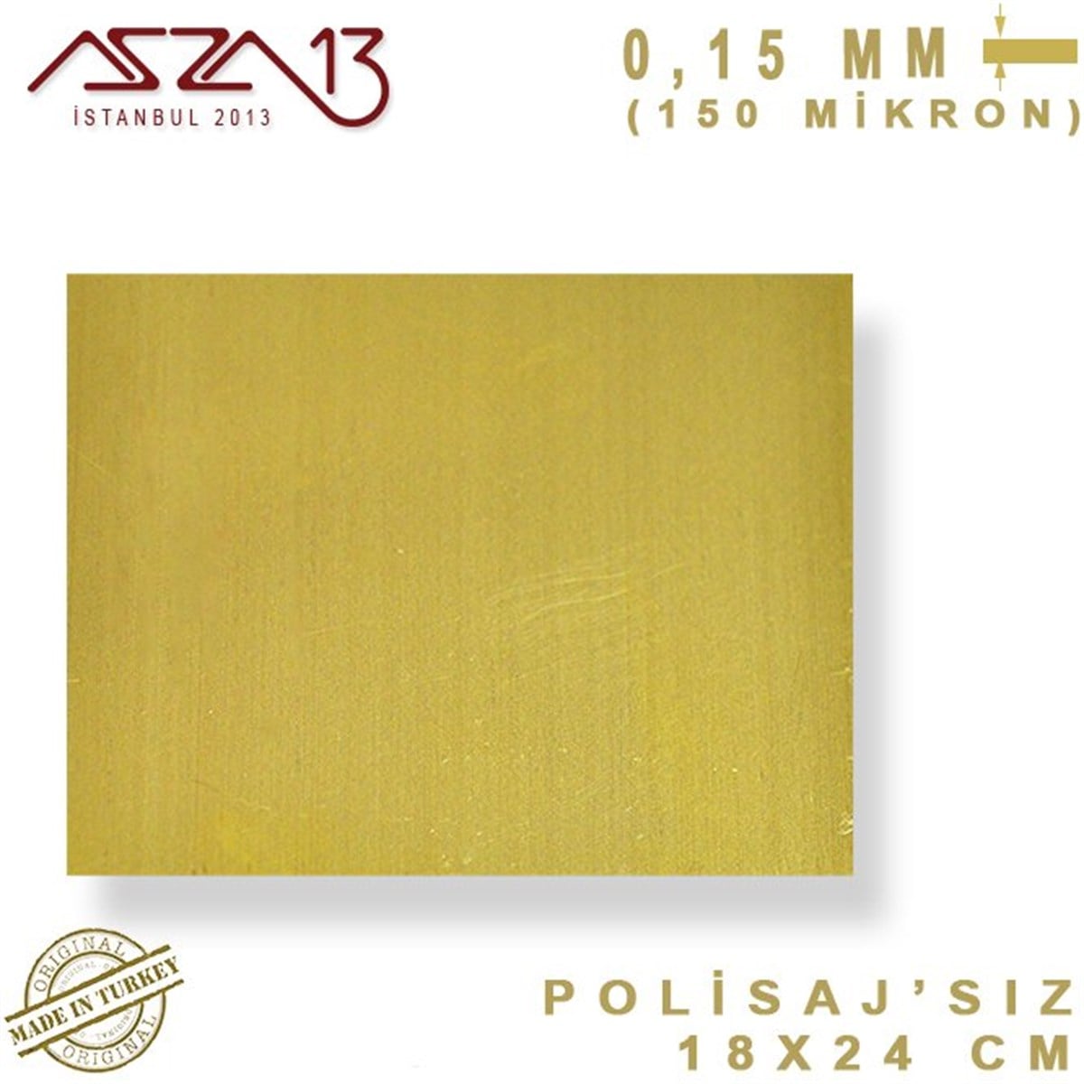 Pirinç Folyo (Levha, Tabaka)METALMarkasız0.15 mm Pirinç Folyo (180 mm x 240 mm)
