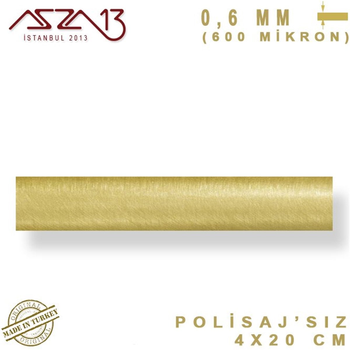 Pirinç Plaka Bant Şerit FolyoMETALMarkasız0.6 mm Pirinç Şerit (40 mm x 300 mm)