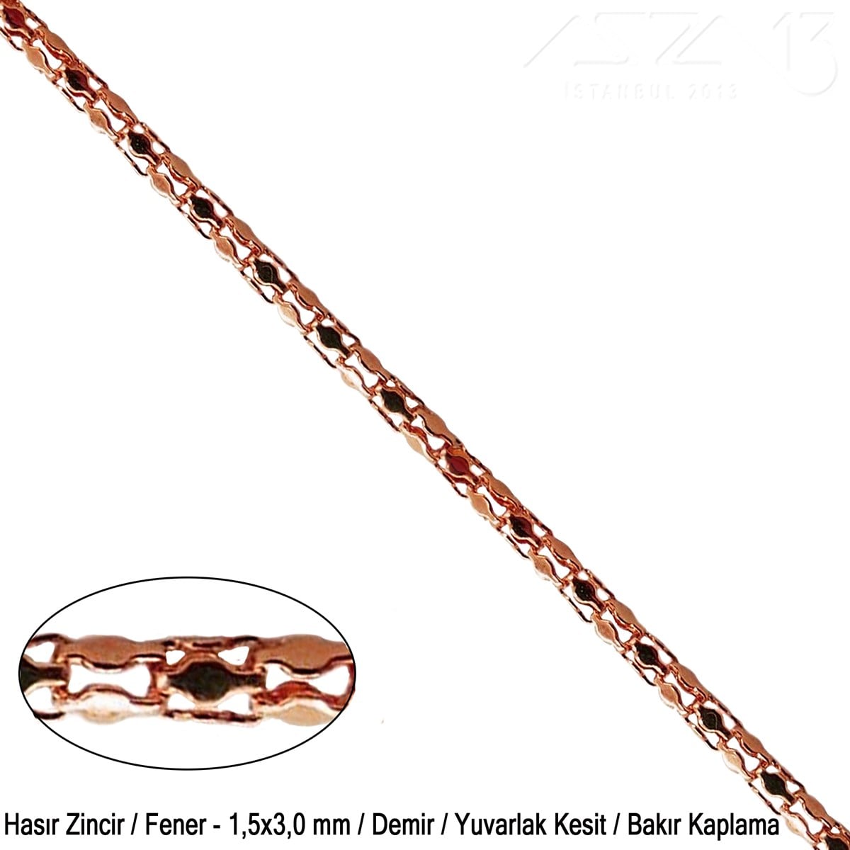 Rose Altın Kaplama 3 mm Pirinç Kristal Taşlı  Zincir / Paket İçeriği 1 MetreZincirTAKI, HOBİ, TAKI MALZEMELERİ, TOHO, MIYUKI DELICA, KUMİHİMO DİSK, SWAROVSKI KRİSTAL, TAKI TASARIMIZincirMarkasız06.Tm.63.Zn.16Zincir - Hasır Tip - Fener, Yuvarlak Kesit 1,5 mm - Bakır Kaplama / 1 Metre