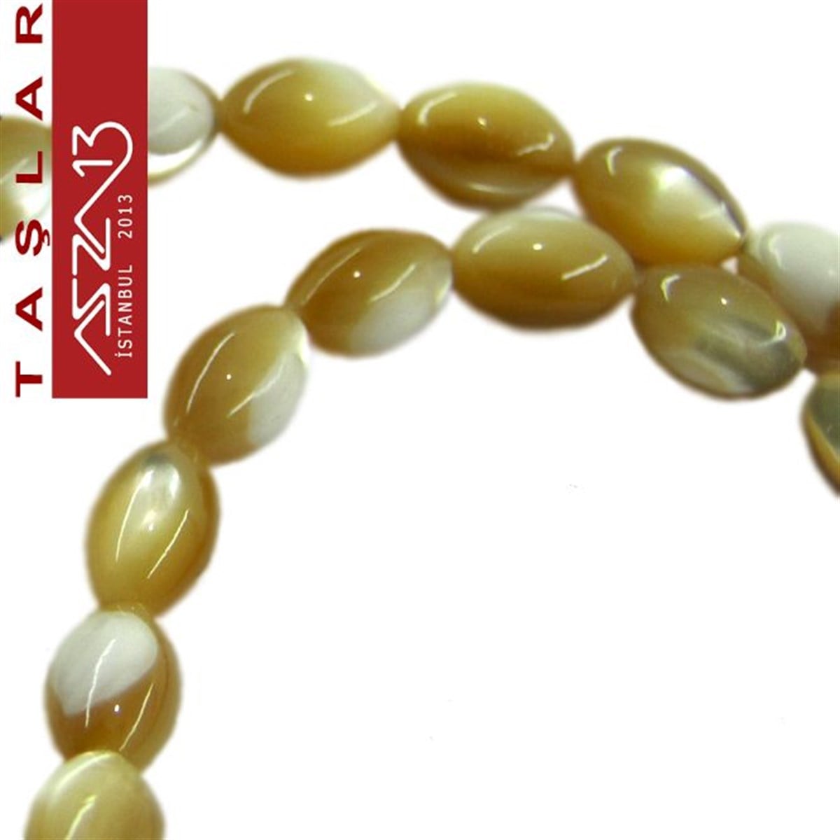 Sedef Taş ve BoncukBONCUK ve TAŞMarkasız50 Adet 8 mm Krem Kahve Renk Oval Sedef Taş Boncuk (13 gr)