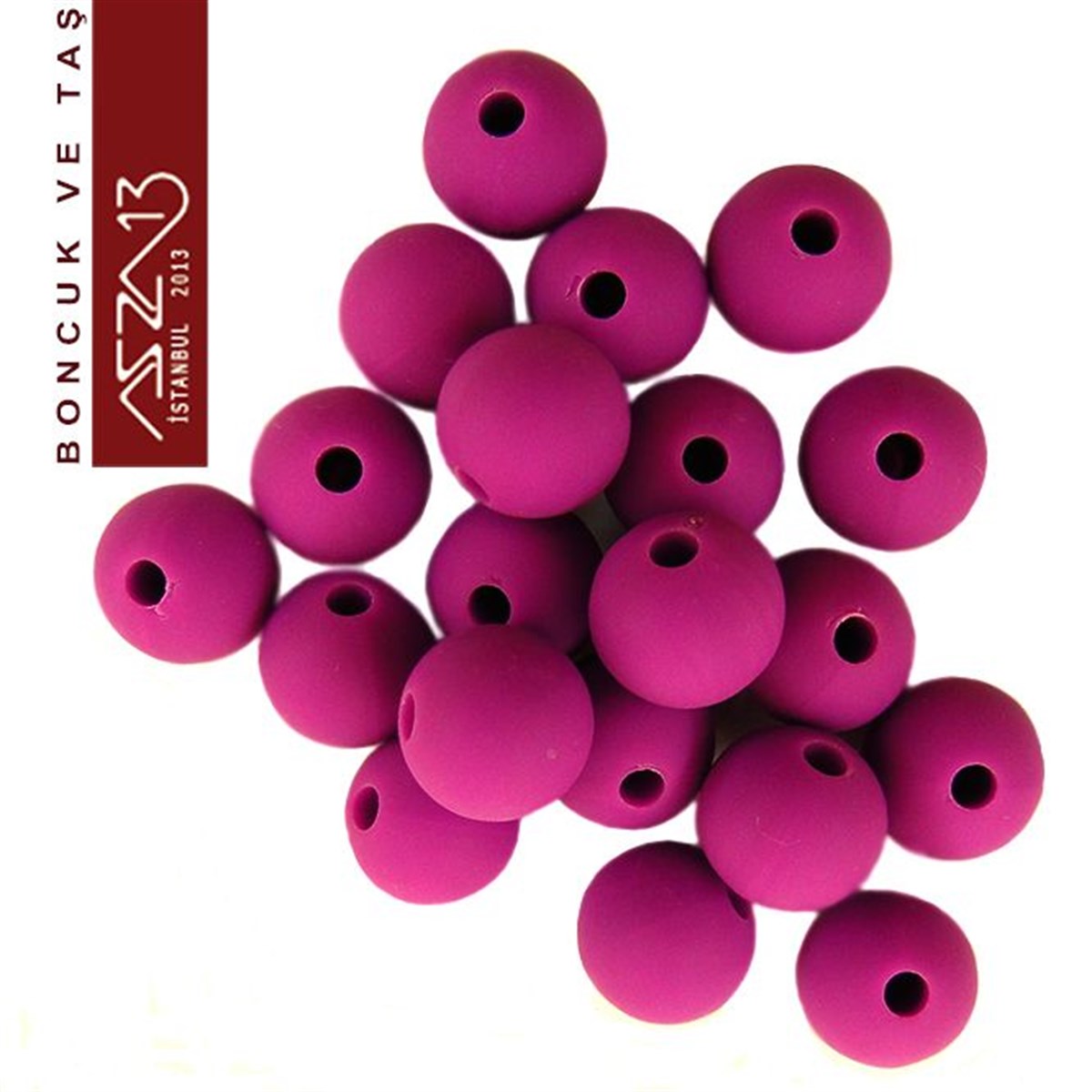 Silikon BoncukBONCUK ve TAŞMarkasızMor, Silikon, 10 mm Yuvarlak Boncuk / Paket İçeriği 20 Adet