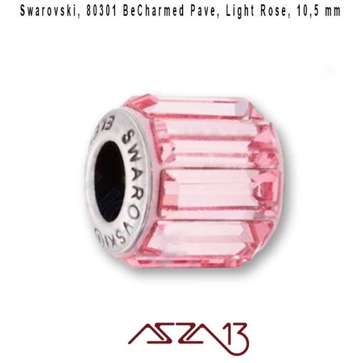 Swarovski Elements ÜrünleriSWAROVSKI®  ELEMENTSSwarovskiSwarovski 80301 Rose (BeCharmed Bead) 10,5 mm Pave