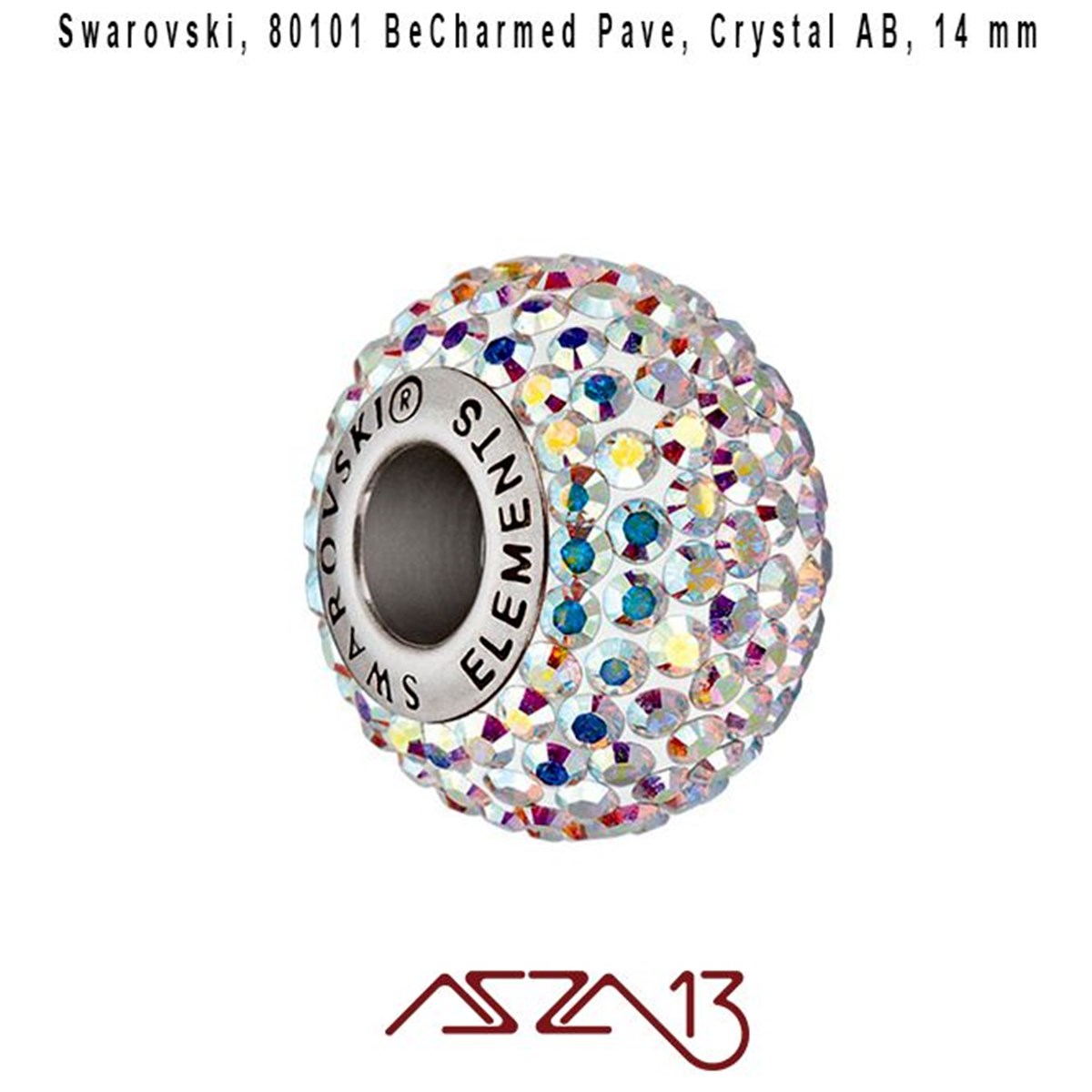 Swarovski Elements ÜrünleriSWAROVSKI®  ELEMENTSSwarovskiSwarovski 80101 Aurore Boreale (BeCharmed Pave) 14 mm Pave