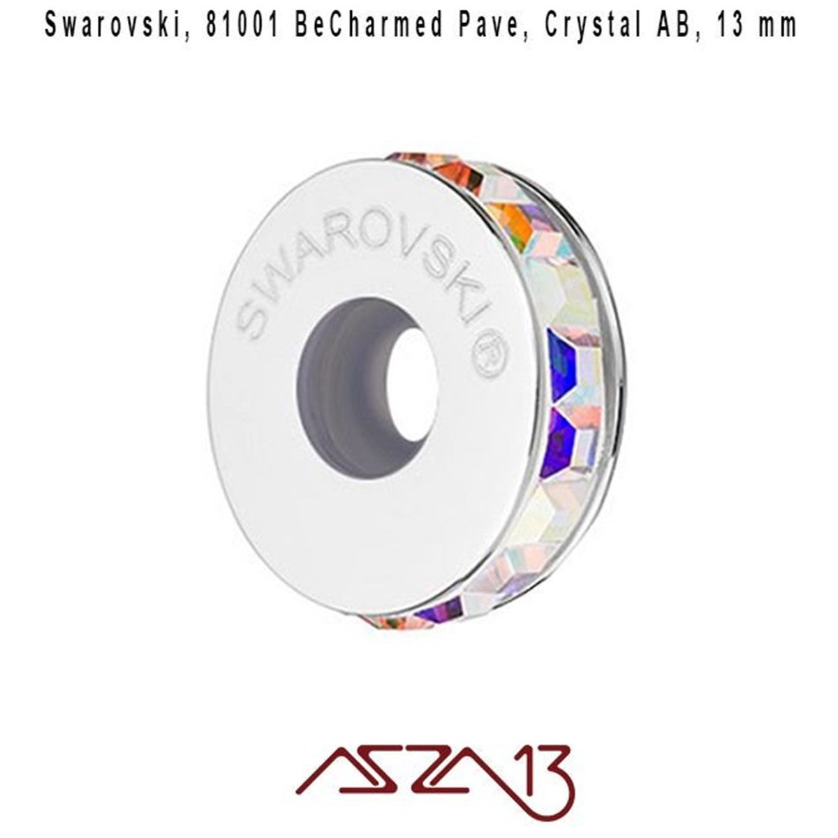 Swarovski Elements ÜrünleriSWAROVSKI®  ELEMENTSSwarovskiSwarovski 81001 Aurore Boreale (BeCharmed Pave  Stopper) 13 mm Pave