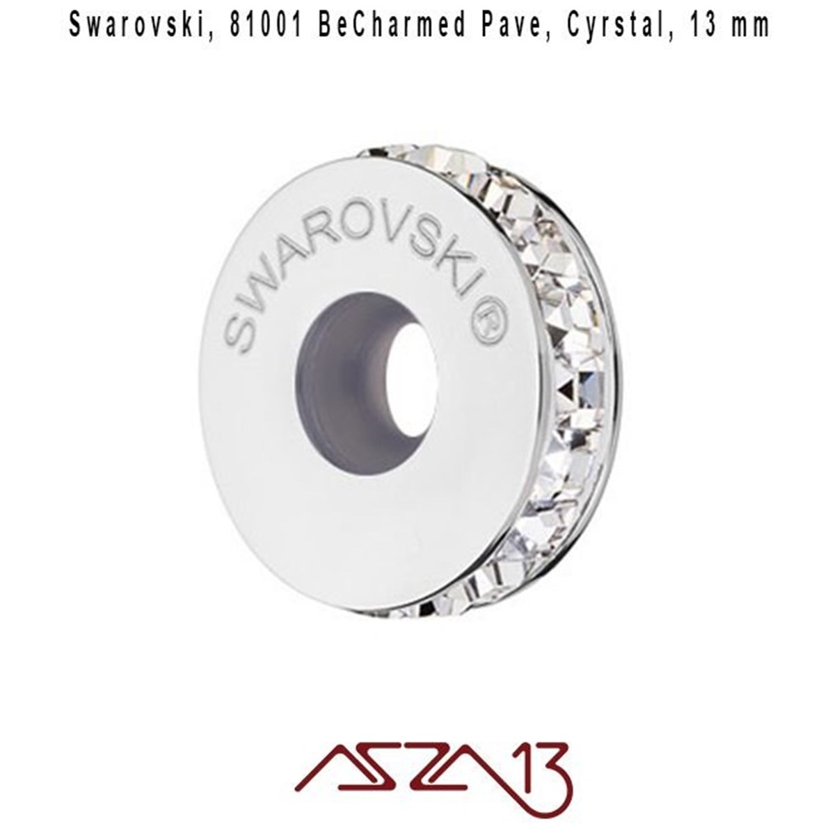 Swarovski Elements ÜrünleriSWAROVSKI®  ELEMENTSSwarovskiSwarovski 81001 Crystal (BeCharmed Pave  Stopper) 13 mm Pave