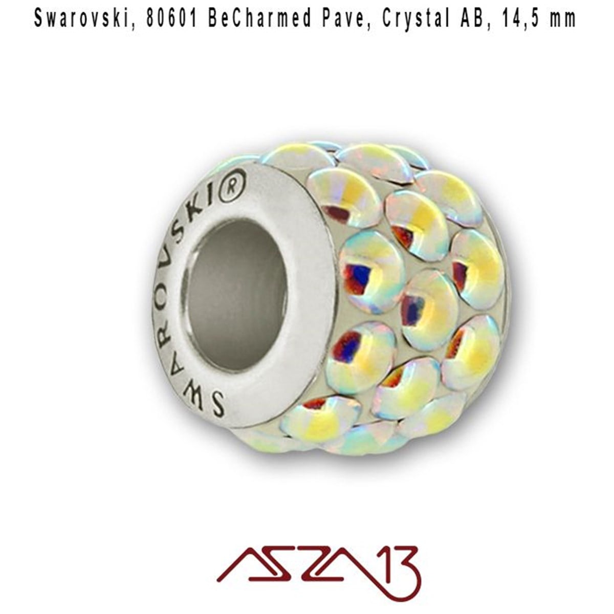 Swarovski Elements ÜrünleriSWAROVSKI®  ELEMENTSSwarovskiSwarovski 80601 Aurore Boreale (BeCharmed Pave Cabochon) 10,5 mm Pave