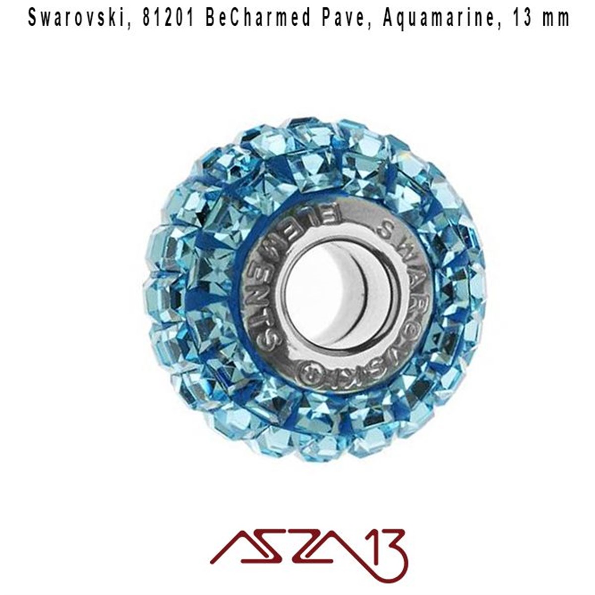 Swarovski Elements ÜrünleriSWAROVSKI®  ELEMENTSSwarovskiSwarovski 81201 Aquamarine (BeCharmed Pave) 13 mm Pave
