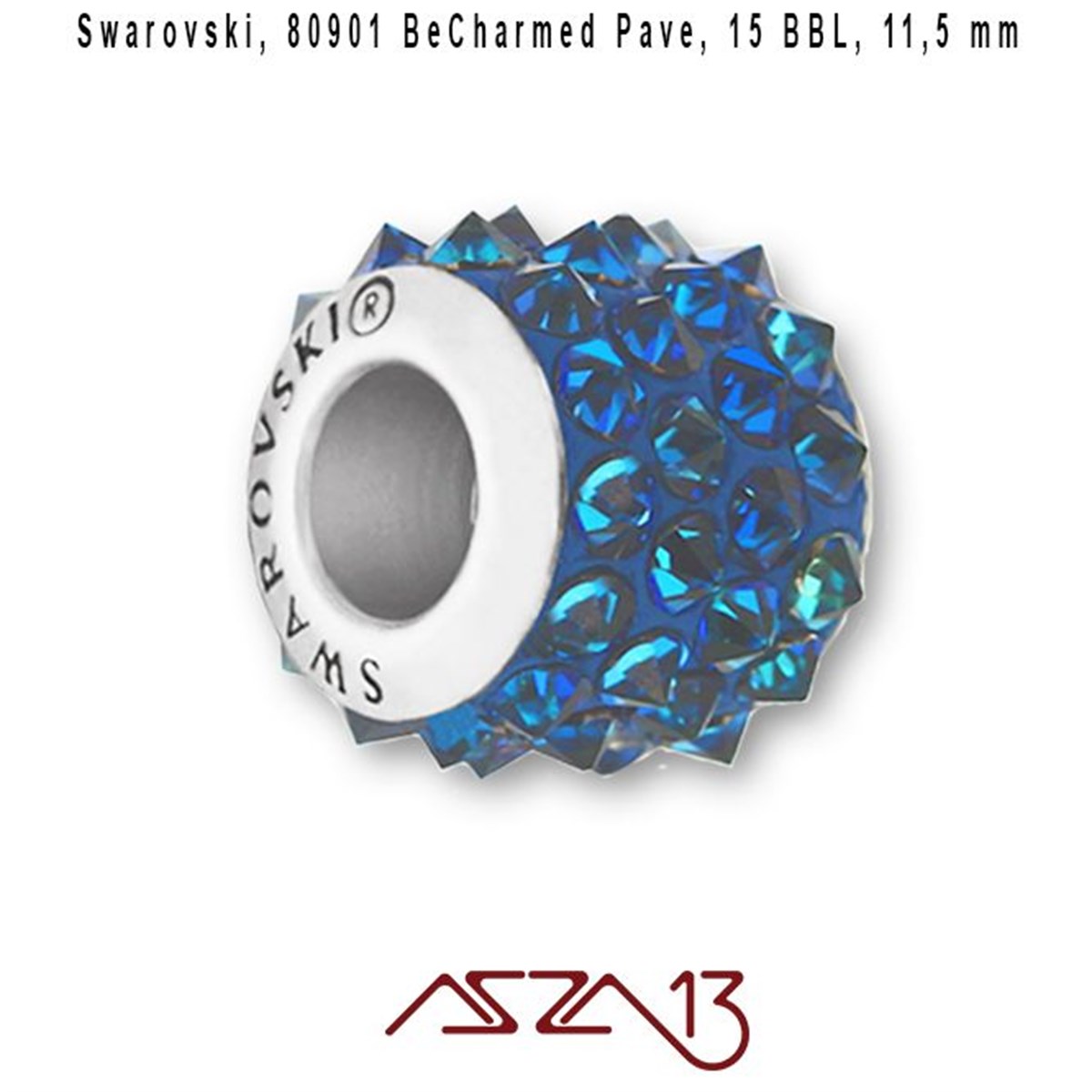 Swarovski Elements ÜrünleriSWAROVSKI®  ELEMENTSSwarovskiSwarovski 80901 001 Bermuda Blue (BeCharmed Pave Spikes) 11,5 mm Pave