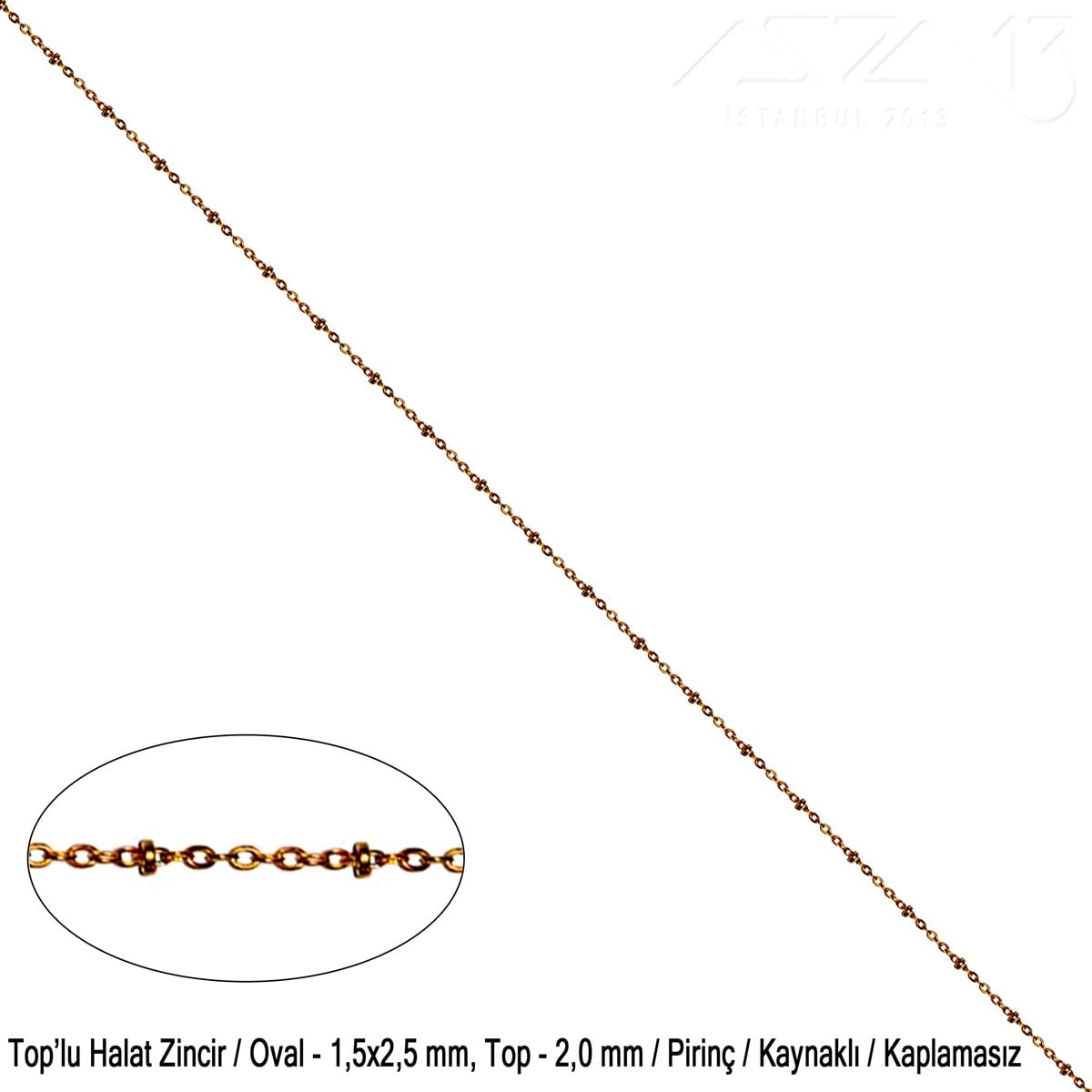 Takı Malzemeleri / Zincir ve Metal Teller / Zincirler / Oval Kaynaklı Top'lu Halat ZincirZincirMarkasız06.Tm.63.Zn.22Zincir - Top'lu Halat Tip - Oval 1,5 mm - Kaplamasız - Kaynaklı  / 1 Metre
