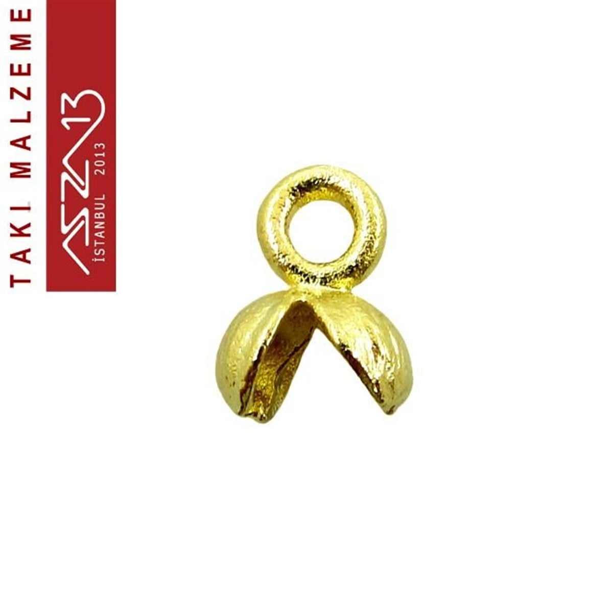 Takı Malzemesi Düğüm KapamaTAKI MALZEMEazza13Altın Kaplamalı 11x6 mm Pirinç Döküm Düğüm Kapama / Paket İçeriği 4 Adet