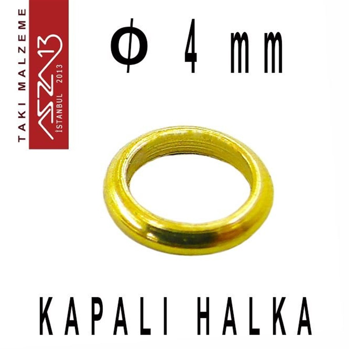 Takı Malzemesi HalkaTAKI MALZEMEMarkasızAltın Kaplamalı 4 mm Kapalı Halka / Paket İçeriği 30 Adet
