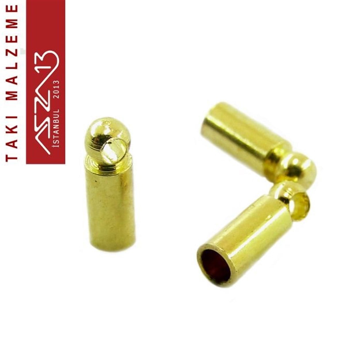 Takı Malzemesi Kordon Sonu Bitirme ParçasıTAKI MALZEMEazza13Altın Kaplamalı 6x2 mm Pirinç Kordon-Zincir Sonu Kapsül / Paket İçeriği 30 Adet