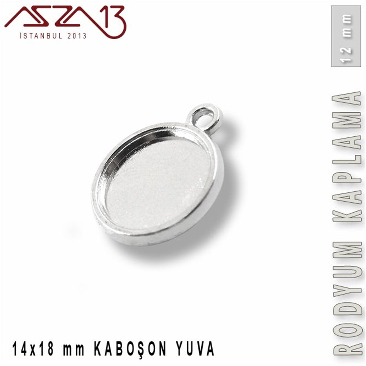 Taş Yuvaları, Montürler, Sıvama MalzemeleriTAKI MALZEMEMarkasızRodyum Kaplamalı 12 mm Kaboşon Yuva / Paket İçeriği 3 Adet