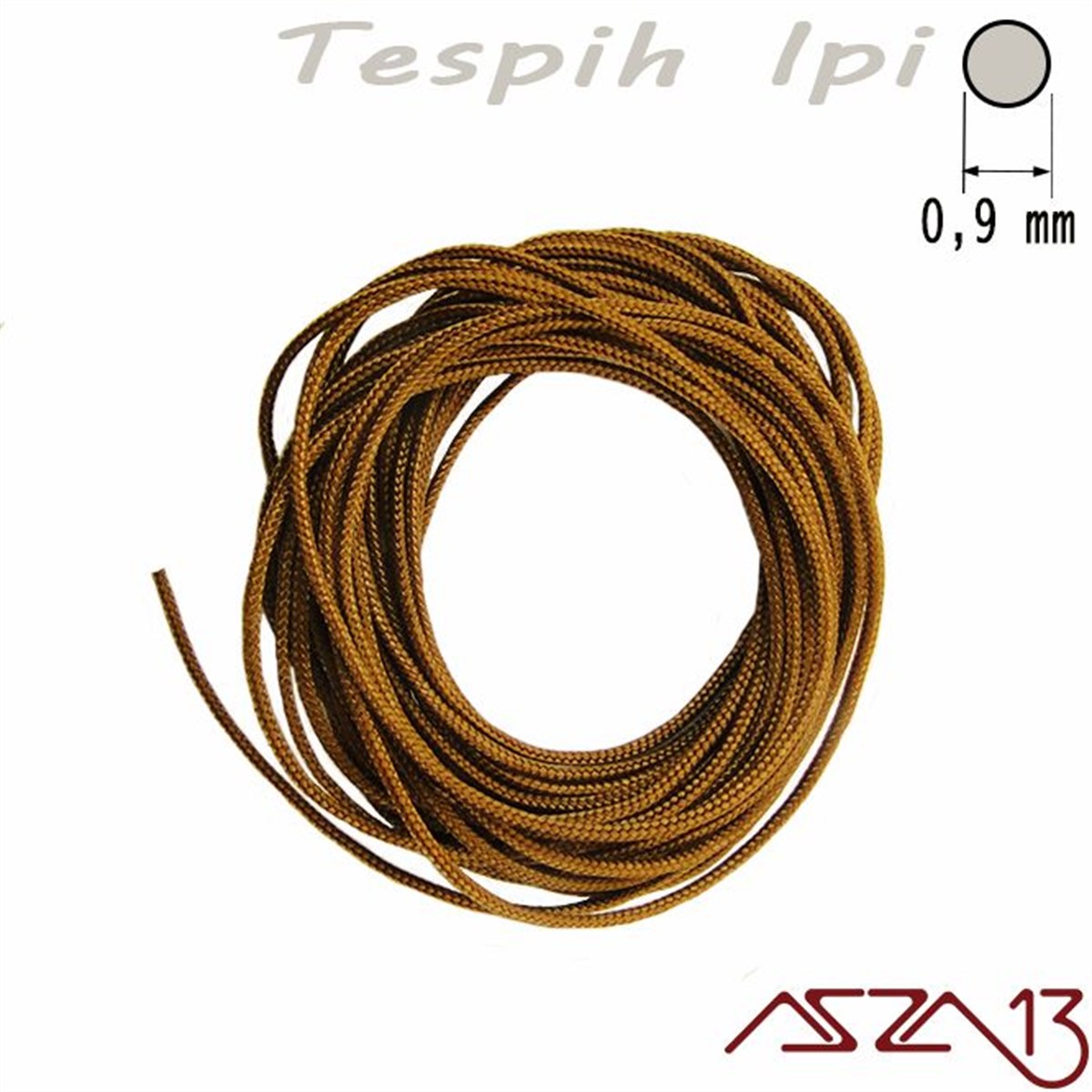 Tespih İpleriTAKI MALZEMEKord İplikAçık Kahverengi 0,9 mm Tespih İpi / Paket İçeriği 3 m