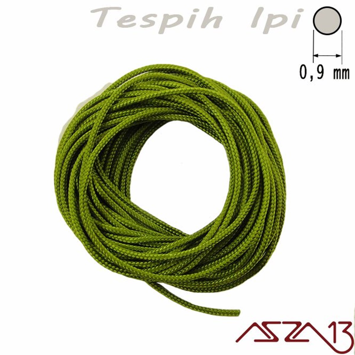 Tespih İpleriTAKI MALZEMEKord İplikZeytin Yeşil 0,9 mm Tespih İpi / Paket İçeriği 3 m