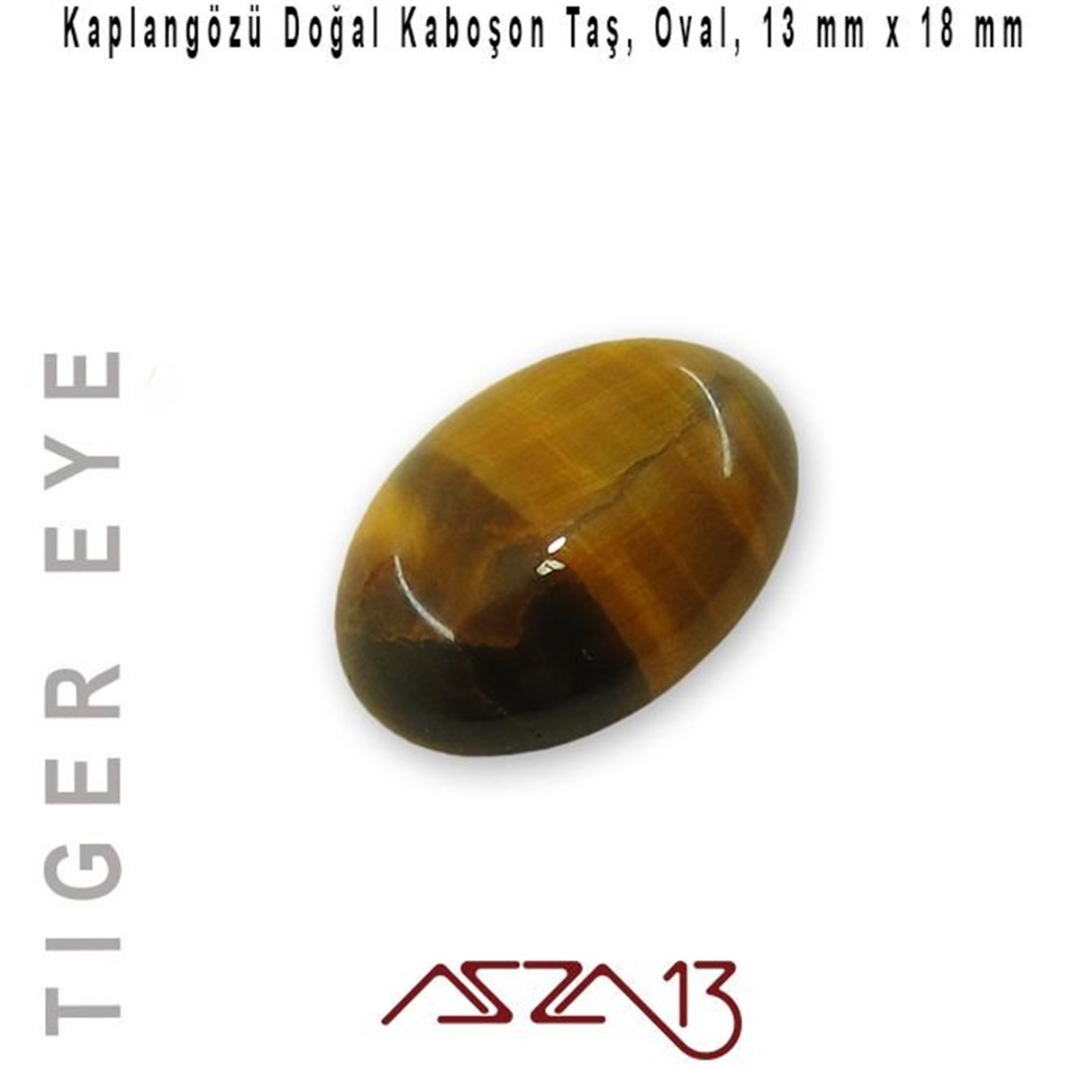 Yarı Değerli Kaboşon Doğal TaşBONCUK ve TAŞMarkasızKaplangözü 13x18 mm, Doğal Taş Kaboşon / Paket İçeriği 1 Adet