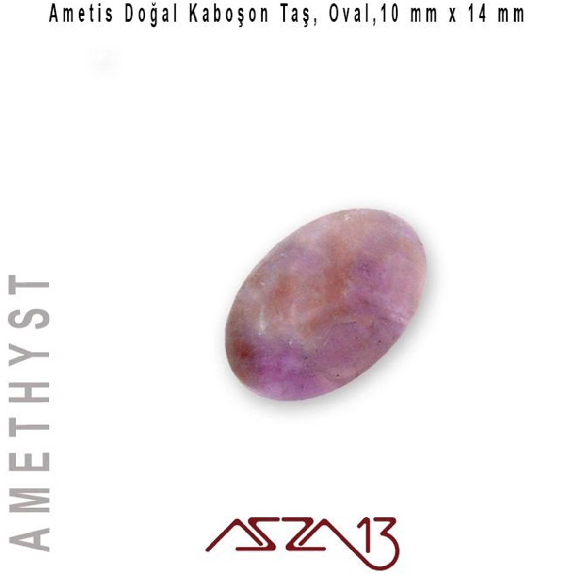 Yarı Değerli Kaboşon Doğal TaşBONCUK ve TAŞMarkasızAmetis 10x14 mm, Doğal Taş Kaboşon / Paket İçeriği 1 Adet