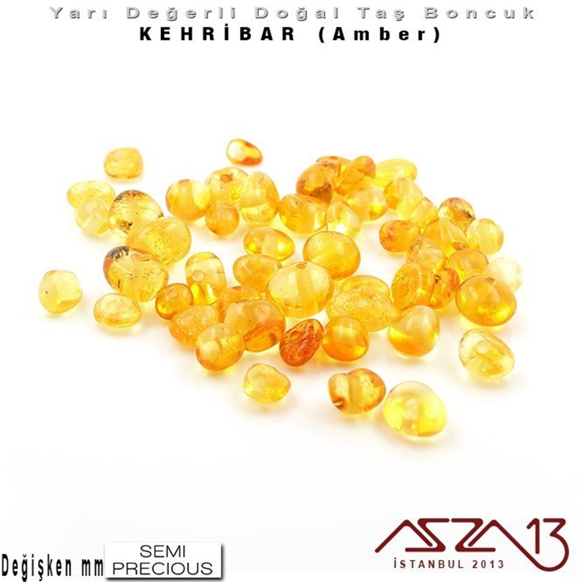 Yarı Değerli Taş BoncuklarBONCUK ve TAŞMarkasızDeğişken Ebatlarda - Amorf (Bebek Dişi) - Bal Rengi, Düz Yüzey - Kehribar (Amber) / 50 Adet