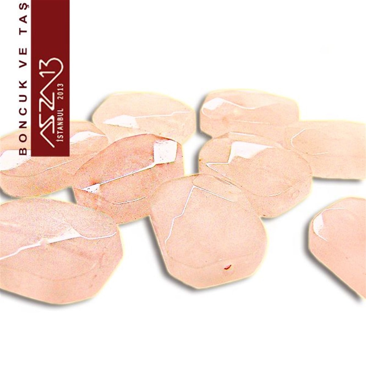 Yarı Değerli TaşlarBONCUK ve TAŞMarkasız9 Adet / 10x15 mm Dikdörtgen, Fasetli Yüzey Kuartz (Quartz)