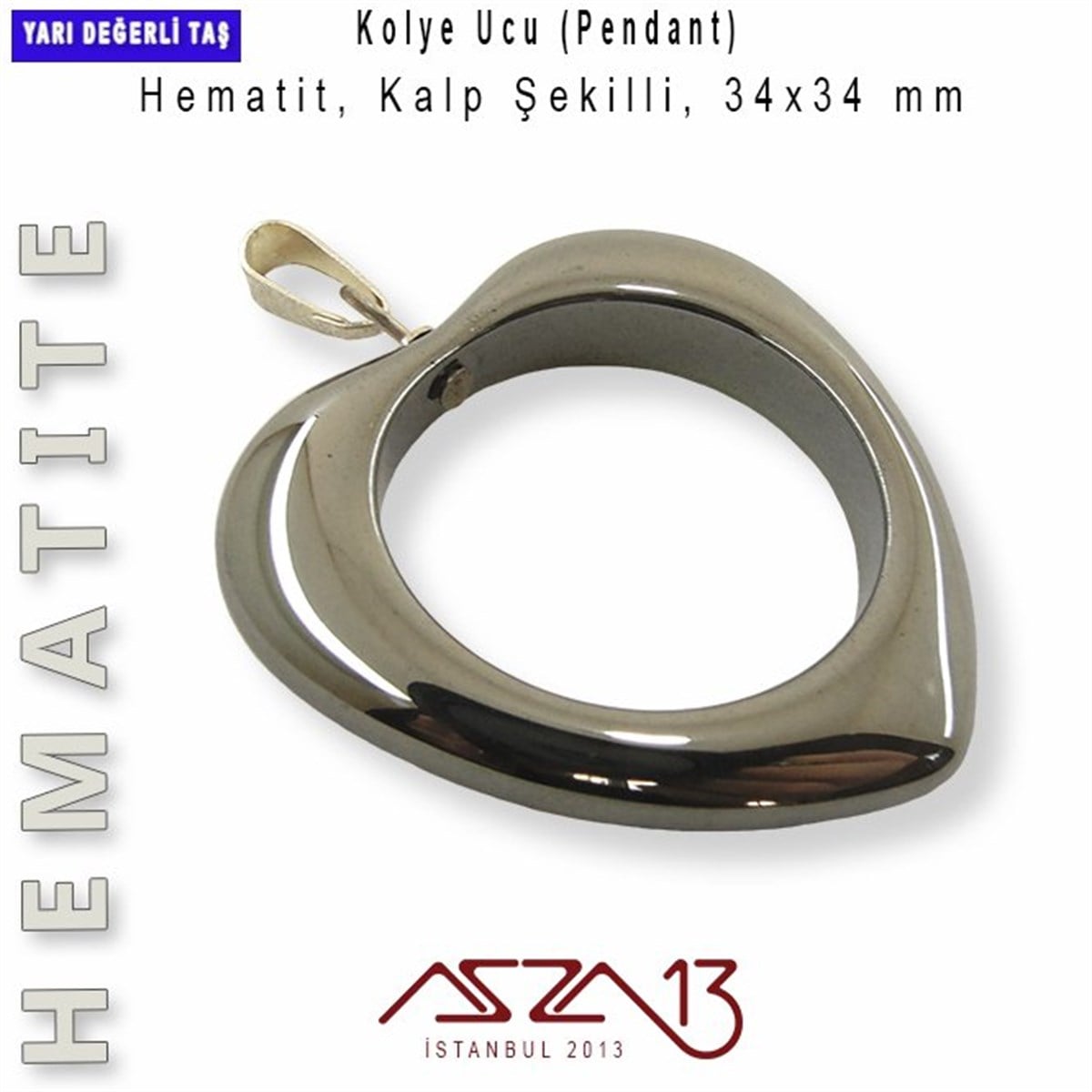 Yarı Mamul Takı MalzemeleriTAKI MALZEMEMarkasızHematit Kalp Kolye Ucu / Paket İçeriği 1 Adet