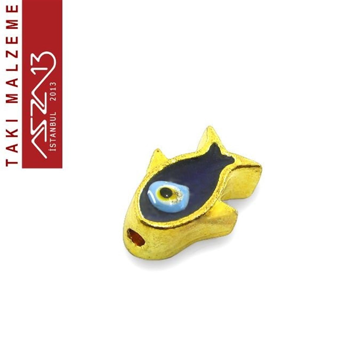 Yarı Mamul Takı MalzemeleriTAKI MALZEMEMarkasızAltın Kaplamalı Balık 9x12 mm, Mineli Metal Boncuk Ara Malzeme / Paket İçeriği 2 Adet