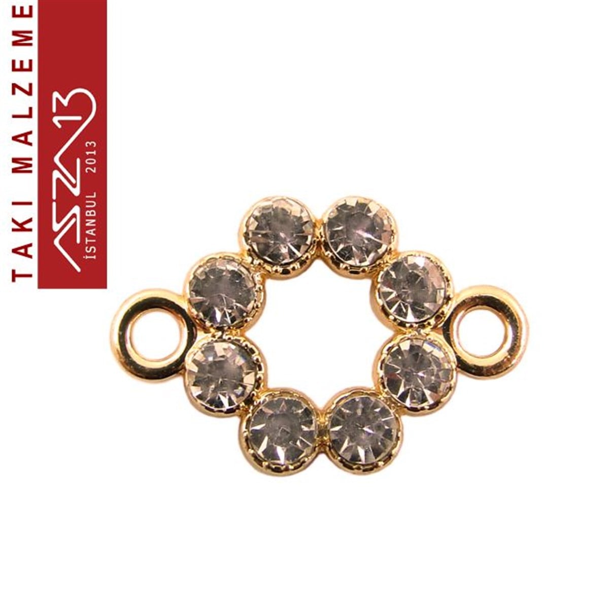 Yarı Mamul Takı MalzemeleriTAKI MALZEMEMarkasızAltın Kaplamalı 25x17 mm Kristal Taşlı Çift Kulplu Bağlantı, Halka Ara Malzeme / Paket İçeriği 1 Adet