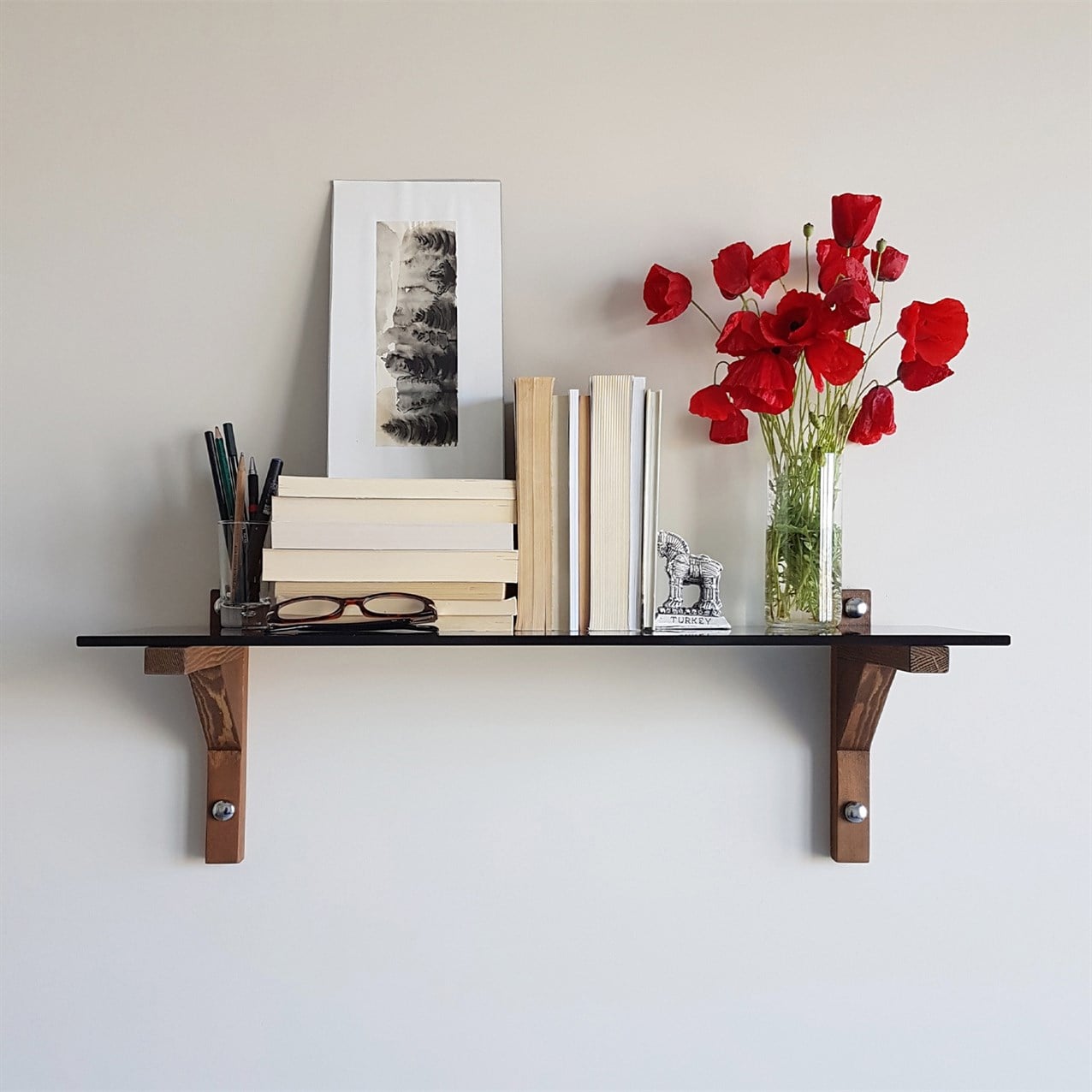 NEOstill - Raf Kitaplık Füme Temperli Cam R112