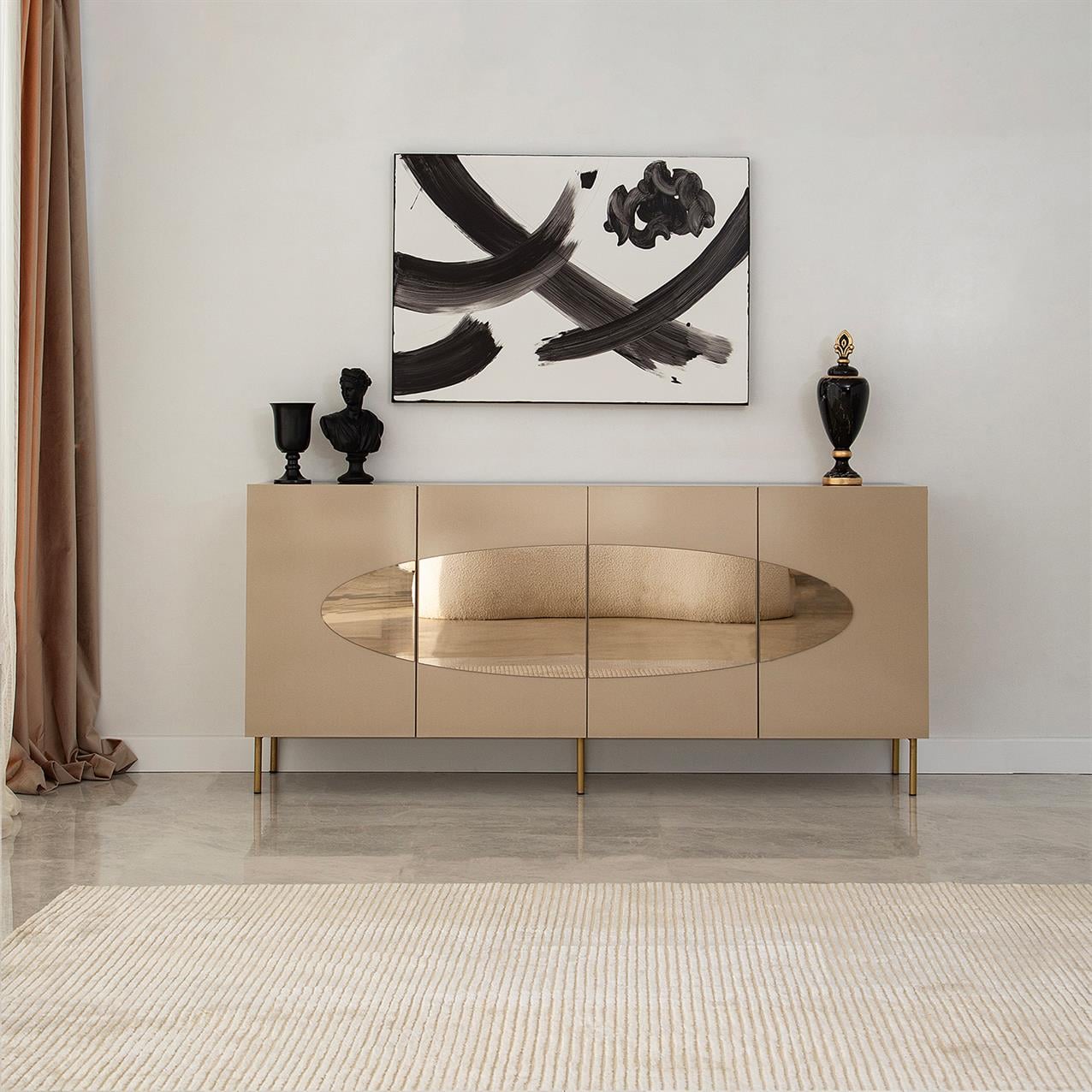 NEOstill - Lago Konsol / Bronz Ayna & Gold Ayak