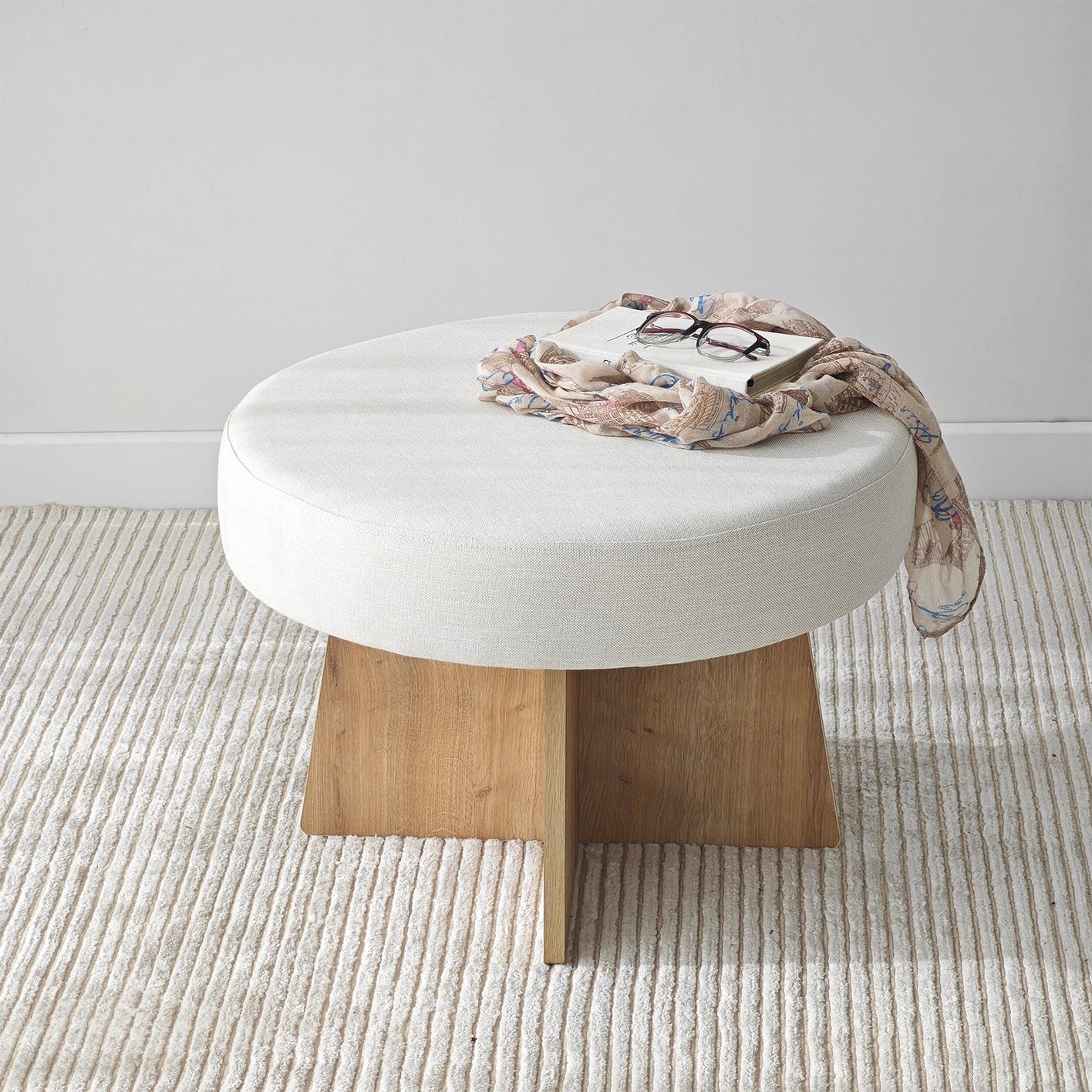 NEOstill - Zen Puf / 60 cm - Bej - Meşe