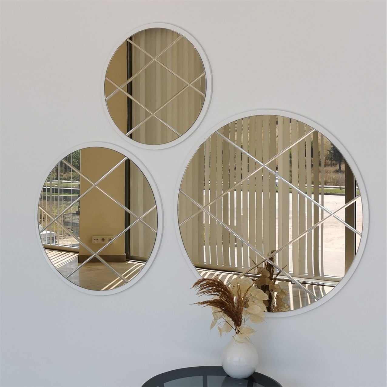 NEOstill - 3 lü Baklava Desen Ayna 60/50/40 A803