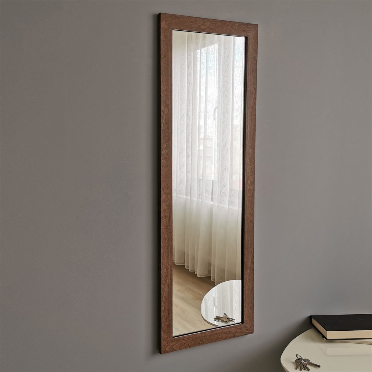 NEOstill - 35x100 cm Ceviz Dekoratif Ayna A210