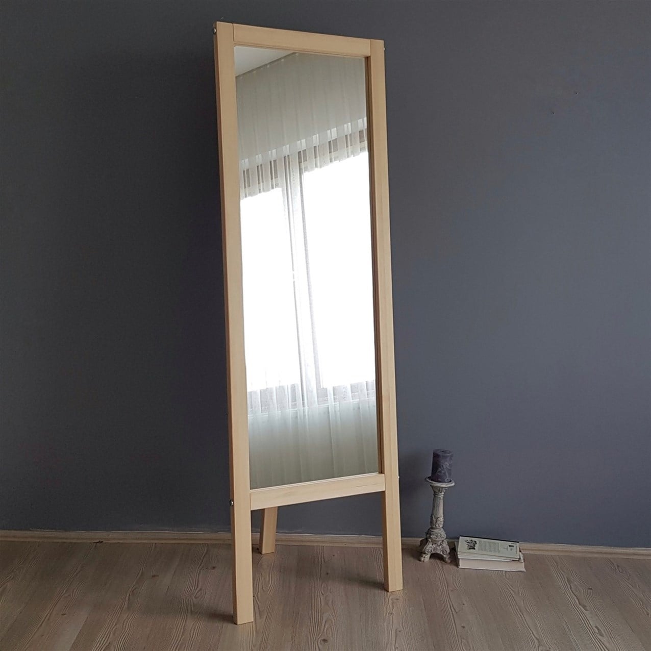NEOstill - Ahşap Ayaklı Boy Ayna 55x170 cm A41