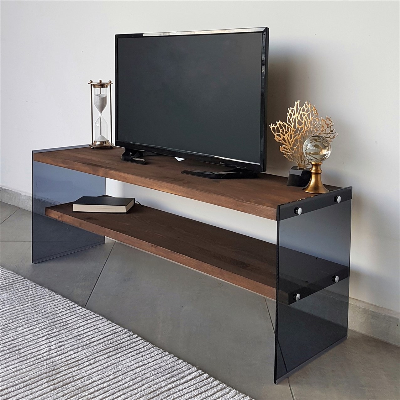 NEOstill - Ahşap Tv Sehpası Woodn Glass TV100