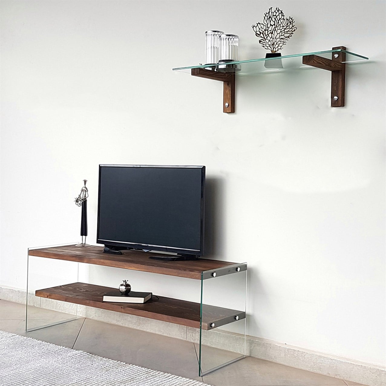 NEOstill - Ahşap Tv Ünitesi Woodn Glass TV104