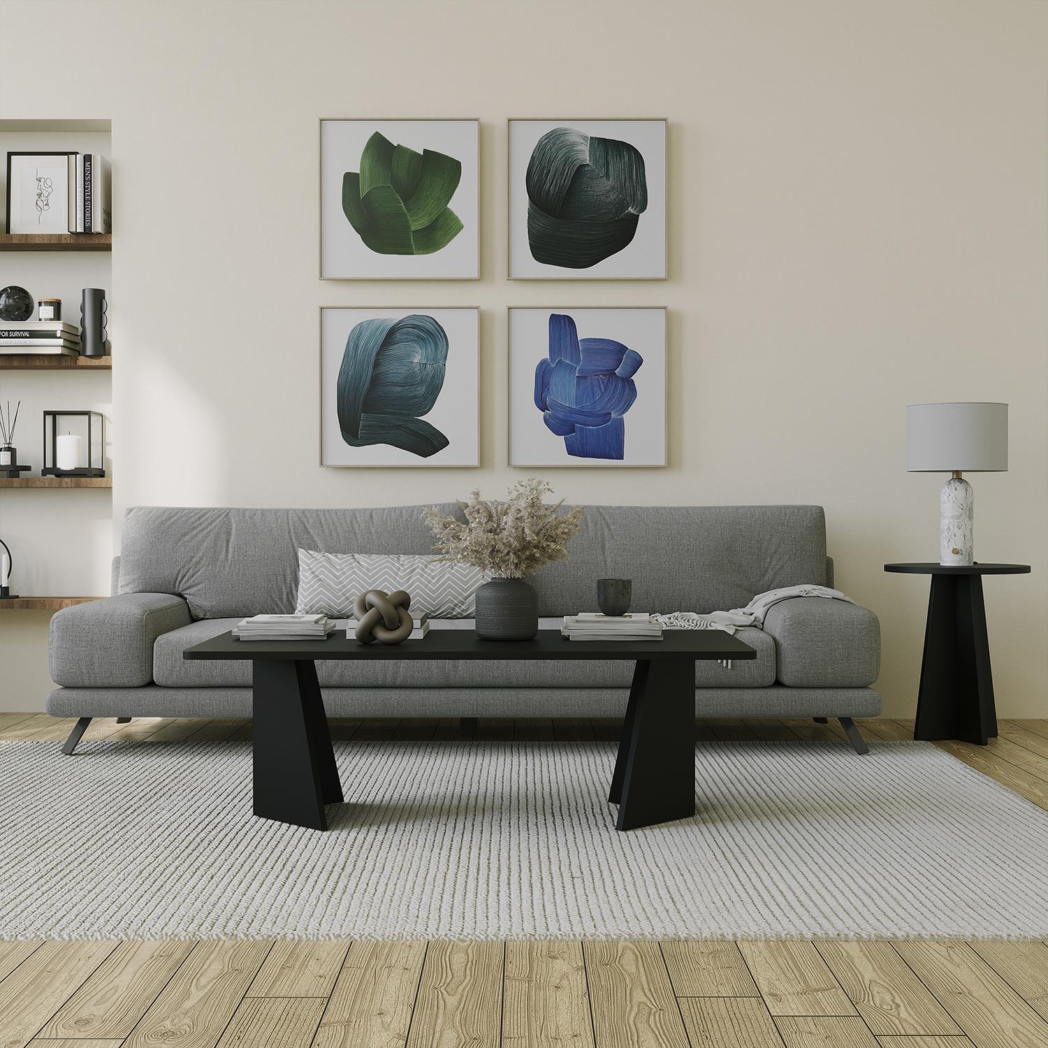 NEOstill - Duetto Sehpa / Siyah Renk & 120x60 cm