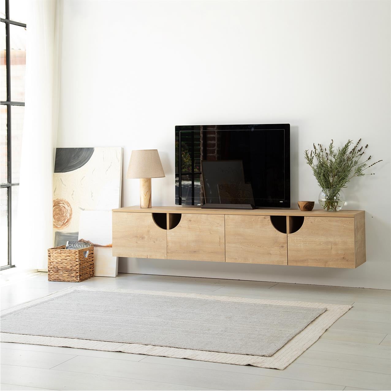 NEOstill - Grotte Duvar Tv Ünitesi / Meşe Renk
