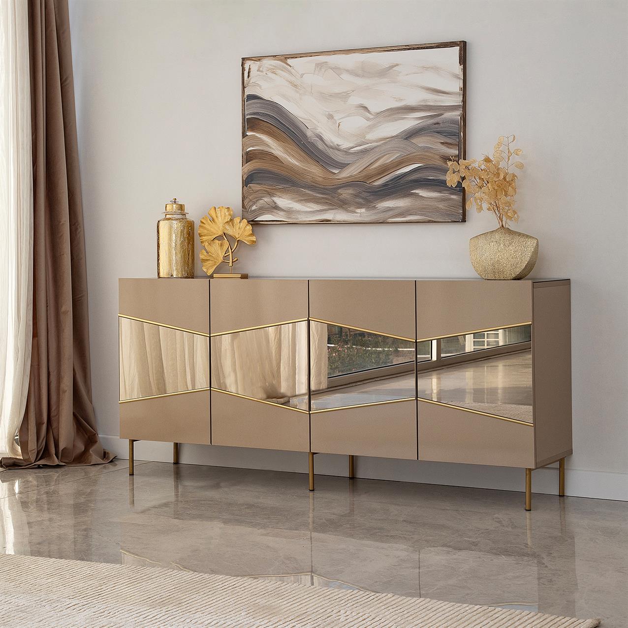 NEOstill - Nice Konsol / Bronz Ayna & Gold Ayak