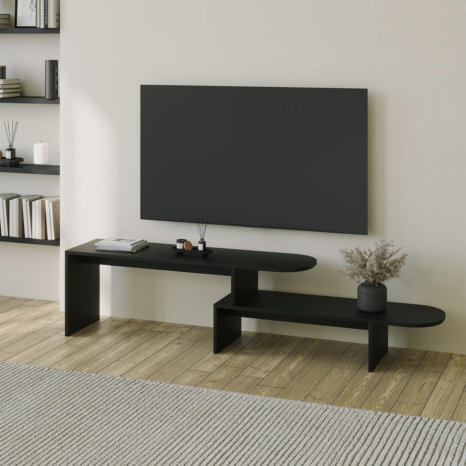 NEOstill - Puzzle Hareketli Tv Sehpası - Siyah