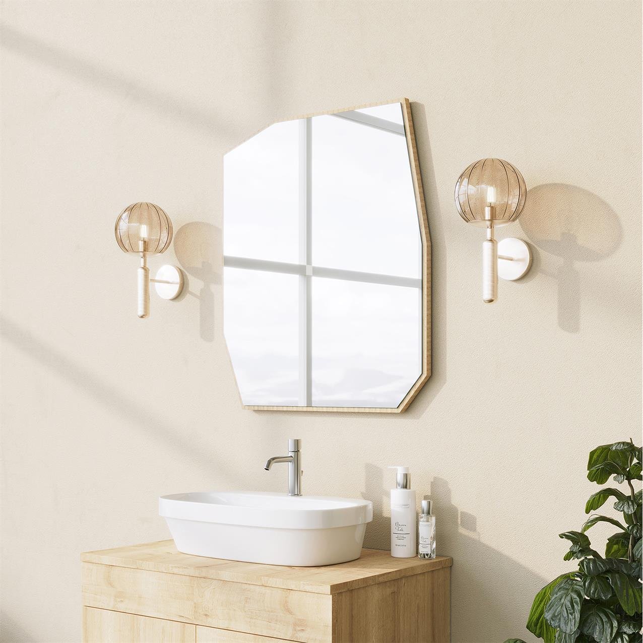 NEOstill - Quartz Banyo Aynası / Safir Meşe