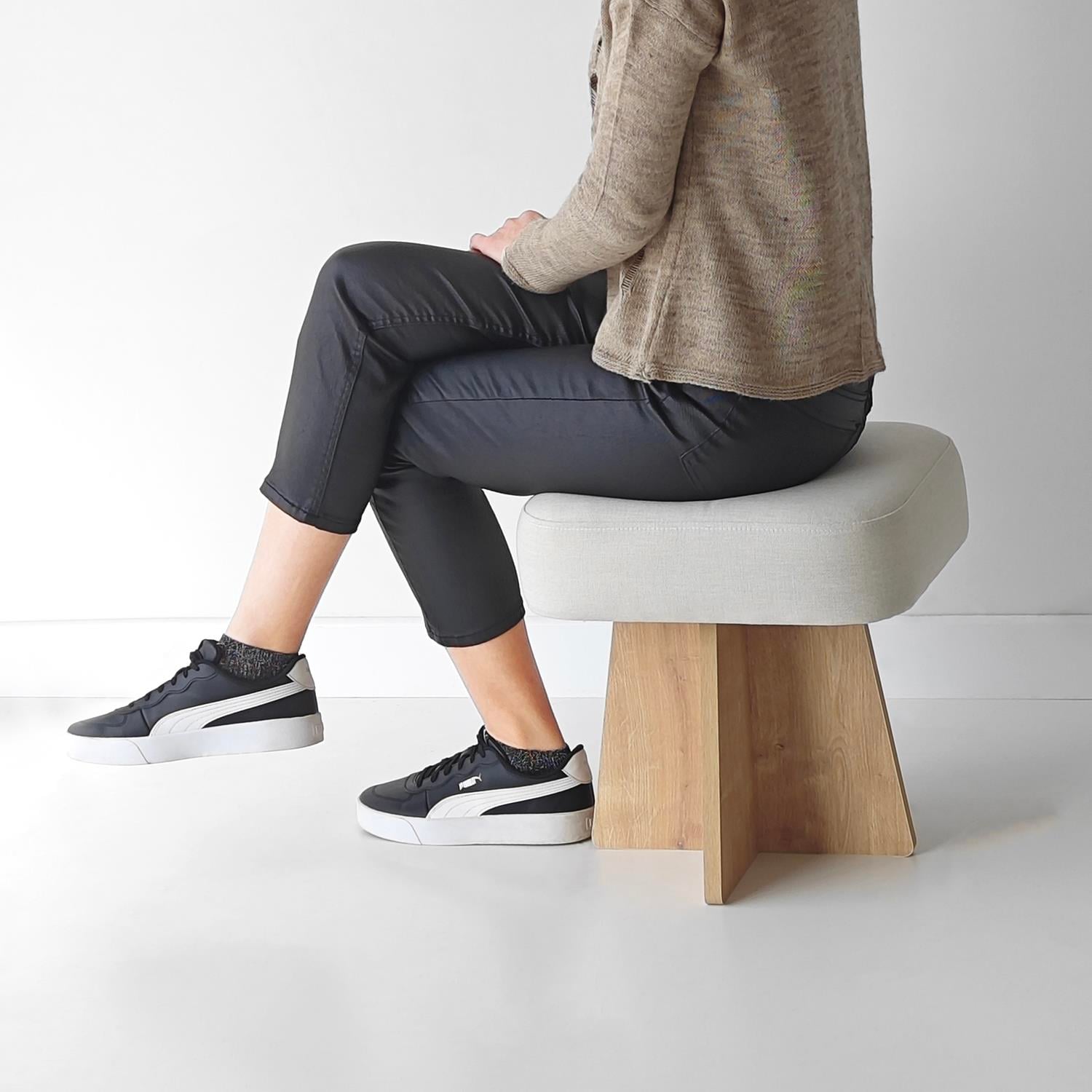 NEOstill - Zen Puf / 40x40 - Bej - Meşe