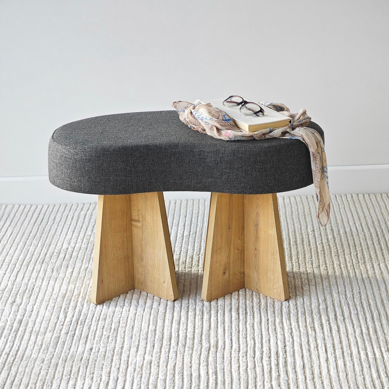 NEOstill - Zen Puf / 70x40 - Antrasit - Meşe
