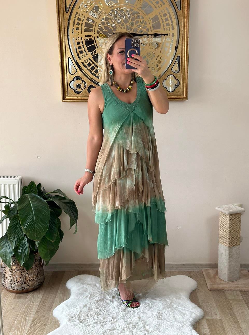 223 İtalyan İpek Elbise