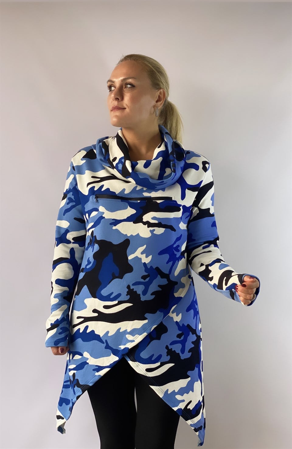 410377 KAMUFLAJ DESEN MAVİ SWEAT