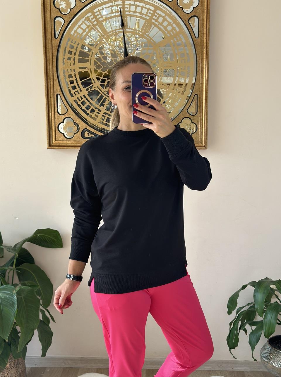 410777 Basic Sweat Siyah